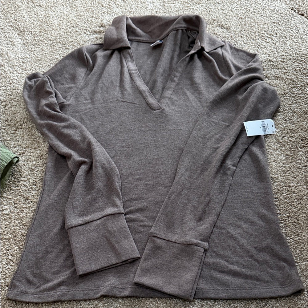 Old Navy Taupe Long Sleeve Tunic